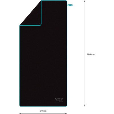 Nils ručník Aqua NAR13 z mikrovlákna 200 x 90 cm černo modrá