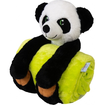 Babymatex Deka CAROL Zelená s plyšákem Panda