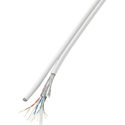 Tru Components Duplex-sieťový ethernetový CAT 6 SF/UTP 8 x 2 x 0.196 mm² 10m bílý