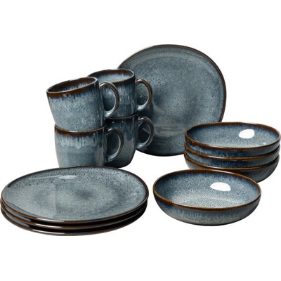 Villeroy & Boch Raňajková súprava Lave gris 12 ks