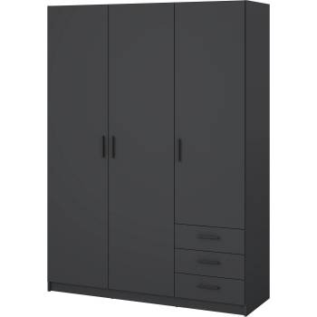 Гардероб трикрилен Sprint 3D3S Антрацит