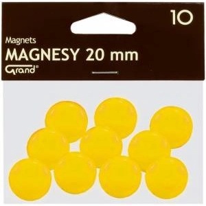 KW Trade Magnets Grand 20 mm yellow op. 10 pieces