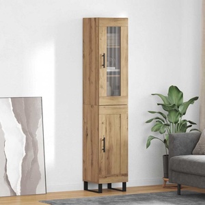 vidaXL Висок шкаф Дъб 34, 5 x 34 x 180 см Инженерна дървесина (3415983)