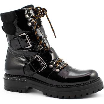 Image 1 of Дамски боти кубинки от естествена кожа лак