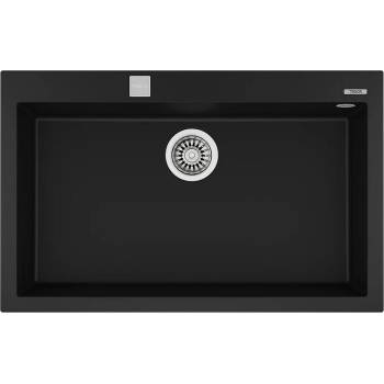 Teka Гранитна мивка, авт. клапан, за шкаф 80 см, ForSquare 72.40 TG ЧЕРНА (М.1025.ЧЕ)