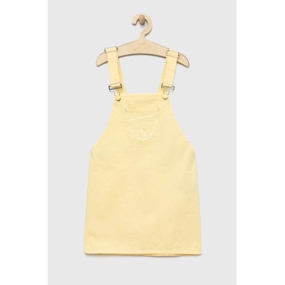 Guess Детска дънкова рокля Guess в жълто къс модел със стандартна кройка (J3GK00.WFGB0.PPYX)
