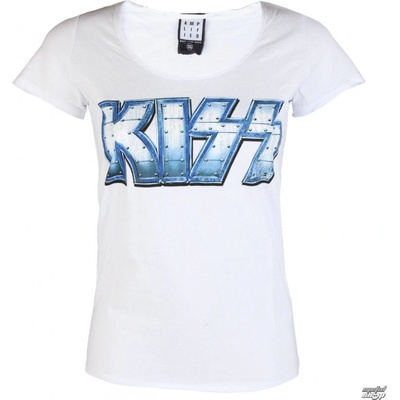 Tričko metal Amplified Kiss metal distressed Čierna biela
