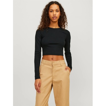 Image 1 of JJXX Къса блуза JJXX Women's Feline Long-Sleeve Crop Top - Black