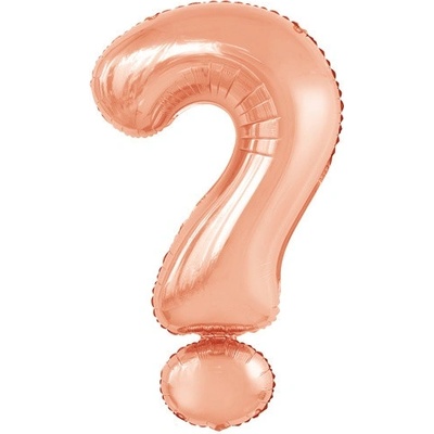 Amscan Foliový symbol Otazník rose gold 100 cm