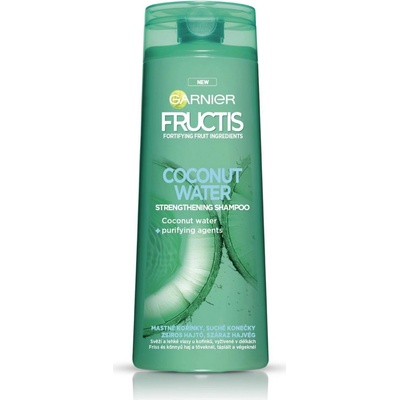 Garnier Coconut Water Strength ening Shampoo na mastné korienky 400 ml