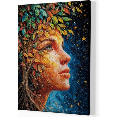 Obraz na plátně - Strom života Vesmírná Belliv FeelHappy.cz Velikost obrazu (šířka x výška): 40 x 60 cm