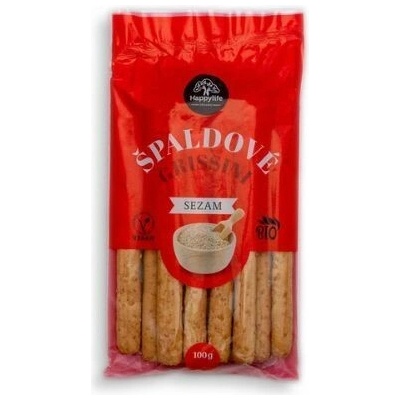 Happylife Bio Grissini špaldové so sezamom 100 g