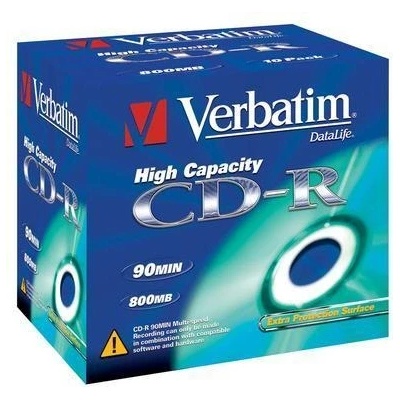 Verbatim CD-R(10-Pack)Jewel/EP/DL/40x/90min/800MB (43428)