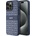 DKNY Кейс DKNY Leather Mono Stripe & Metal Logo за iPhone 15 Pro Max, син (3666339260842)
