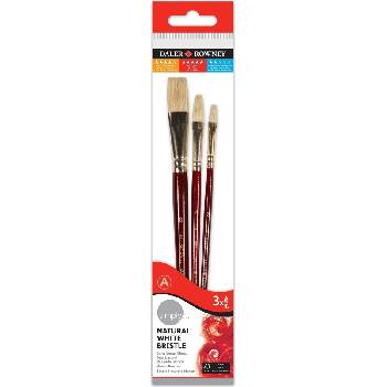 Image 1 of Daler-Rowney Simply Oil Brush Natural Flats Комплект четки 3 бр (216940300)