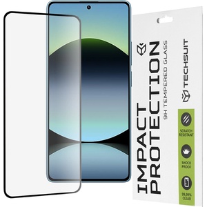 Techsuit - 111D Full Cover / Full Glue Glass - Xiaomi Redmi Note 14S - Черен