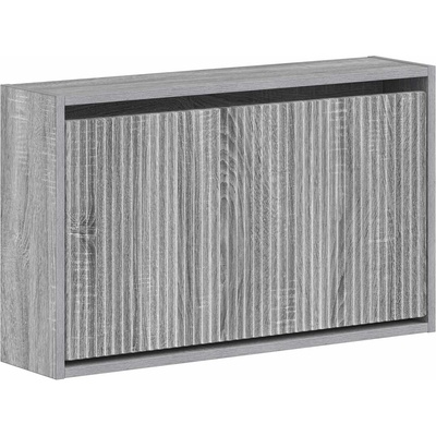 vidaXL Стенно шкафче за обувки ARNHEM 71 x 17 x 43 см Сив Сонома (896631)