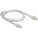 Delock Кабел Delock USB-A мъжко - USB-A мъжко 1.5 m, прозрачен (83888)