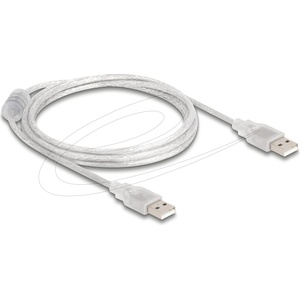 Delock Кабел Delock USB-A мъжко - USB-A мъжко 1.5 m, прозрачен (83888)