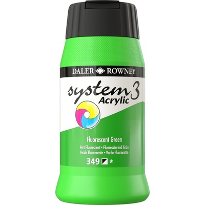 Daler-Rowney System3 АКРИЛНА боя Fluorescent Green 500 ml 1 бр (129500349)
