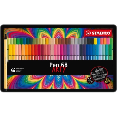 Stabilo Pen 68 Arty 66 ks sada v plechu