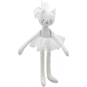 The Puppet Company Парцалена кукла Котка, в бяло, серия Танцьорите на Wilberry, 35 см (WB004125)