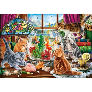 SunsOut - Puzzle Kittens and the Aquarium - 500 piese