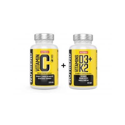 Nutrend VITAMIN C SE ŠÍPKY 100 tablet + VITAMINS D3+K2 90 kapslí