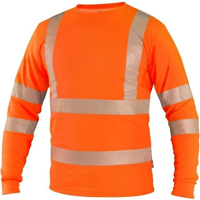 Tričko CXS OLDHAM dlhý rukáv výstražné pánske oranžové XL