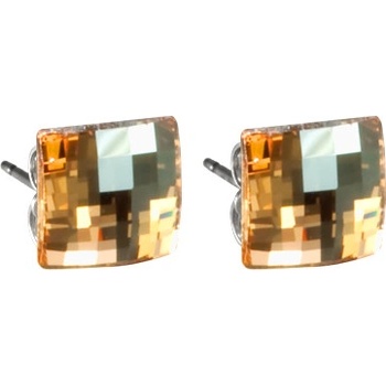 JSB Swarovski Elements diskočtverec 713903 light topaz hnědé
