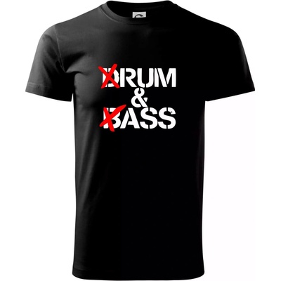 Drum & Bass Rum & Ass tričko čierna