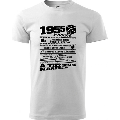 1955 v kocke tričko biele