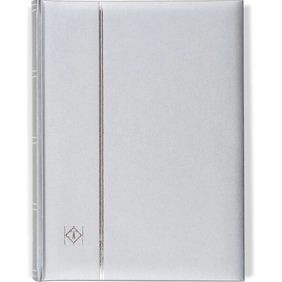 Leuchtturm Zásobník na známky COMFORT "Metalic Edition", černé listy, 64 stran STŘÍBRNÁ