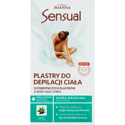 Joanna Sensual náplasti depilační na tělo Aloe vera 12 ks
