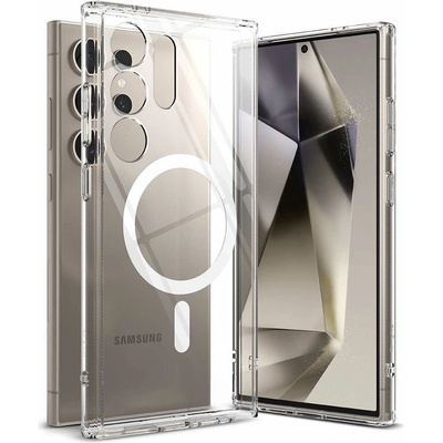 Ringke Fusion Magnetic Case - хибриден кейс с висока степен на защита с MagSafe за Samsung Galaxy S24 Ulta (прозрачен)