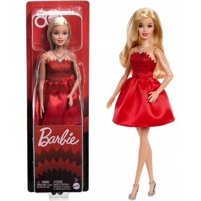 Barbie Mattel 80. výročí rubínovo-červená blondýnka módní toaleta – Sleviste.cz