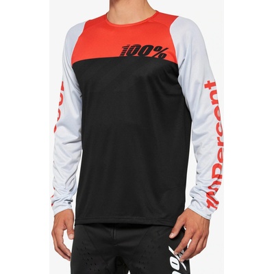 100% R-CORE s dlouhým rukávem black racer red pánský