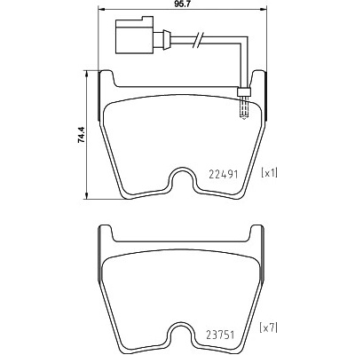 Sada brzdových platničiek kotúčovej brzdy BREMBO P 85 152