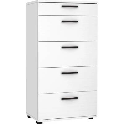 TopMebel Комод от меламин Helia в бял цвят 60x44x108см