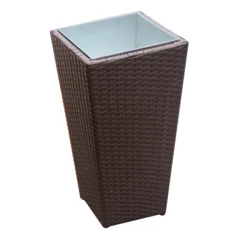 Image 1 of HORECANO Саксия изкуствен ратан 3 РАЗМЕРА/КАФЯВА (019522)