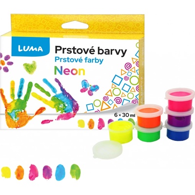 Luma Prstové barvy Neon 6 barev 442548 – Zbozi.Blesk.cz