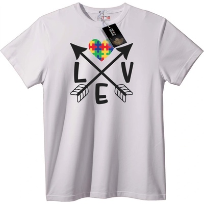 NOONEBRAND Тениска Любов и Пъзелно Сърце - XS, White
