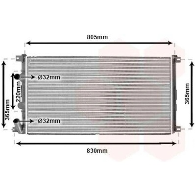 Chladič vody pro motor VAN WEZEL 43002322