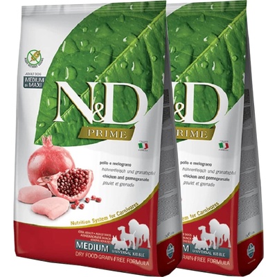 N&D Grain Free Adult Maxi Chicken & Pomegranate 2 x 12 kg
