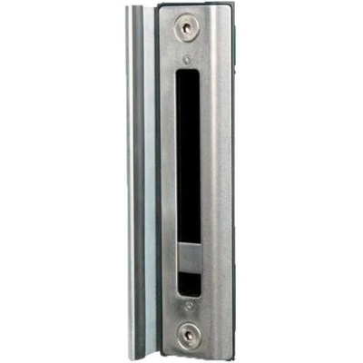 LOCINOX SHKM ALUM - dorazová lišta pro zadlabací zámek H-METAL, pro profil 40 až 60 mm, pro kovové křídlové branky, stříbrná SHKM_ALUM