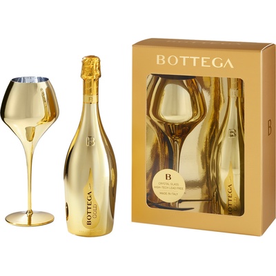 Bottega Gold Prosecco Spumante Brut DOC 11% 0,75 l (dárkové balení 1 sklenice)