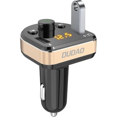Dudao FM трансмитер Dudao R2Pro, Bluetooth, MP3, зарядно устройство 3.1A, 2x USB, черно (6970379615744)