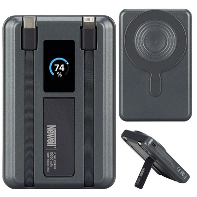 Newell NL4895 Power Bank 10000 mAh USB-C Lightning MagSafe сив