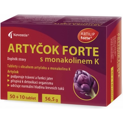 Noventis ARTIČOKA FORTE s monakolínom K 60 tabliet