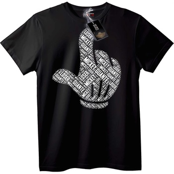 NOONEBRAND Тениска Мики Губещ ръка калиграм - S, White